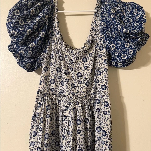 DOEN SIMONETTA DRESS SIZE MEDIUM ORGANIC COTTON Cottagecore Meadow Maxi - Picture 13 of 15